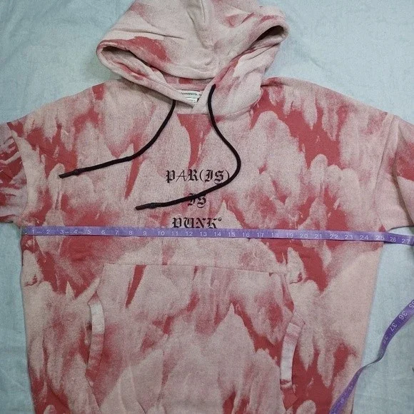 ELEVEN PARIS Cotton Marble Hoodie sz Medium